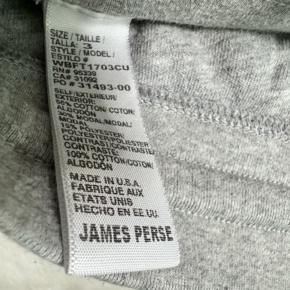 STANDARD JAMES PERSE Cotton Modal Blend Slim Straight Sweatpants - Picture 6 of 12